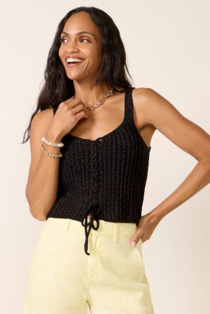 Tatum Lace Up Sweater Tank