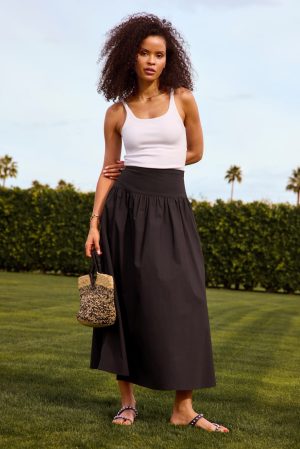 Sarah Poplin Maxi Skirt